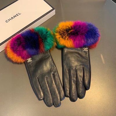 C   new rabbit fur gloves