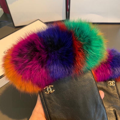 C   new rabbit fur gloves