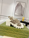 New women's GG grooved sole sandals.VIP1:1