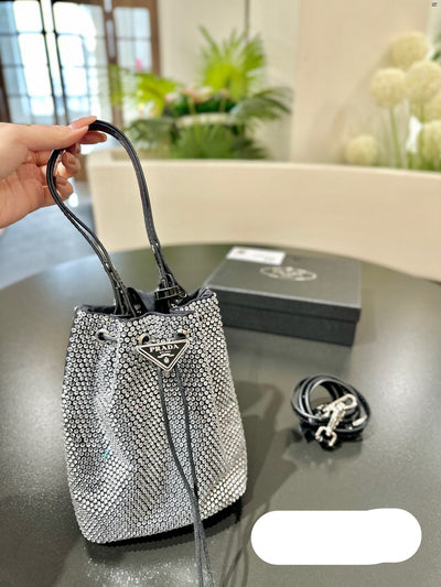 Full diamond P bucket bag