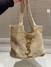 Straw bag Y casually matched