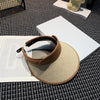 Spring and summer CE woven empty top straw hat