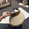 Spring and summer CE woven empty top straw hat