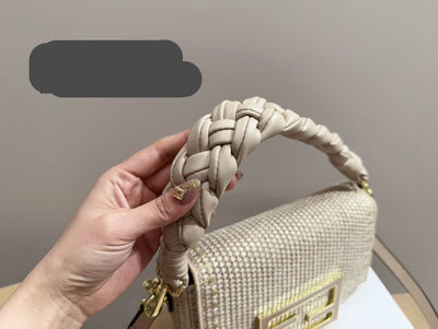 Raffia woven bag F*D hard work