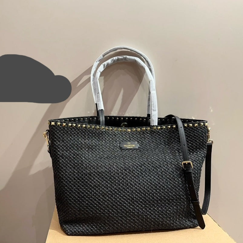 Straw tote bag V new style