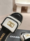 Chanel new woven bottom slippers VIP 1:1