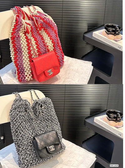 Woven beach bag new style bag cha***