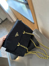 Prada PRADA Nylon Diamond Chain Flap Bag