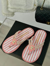 CHANE*｜Chanel 24P new product Knitted double C flip-flops