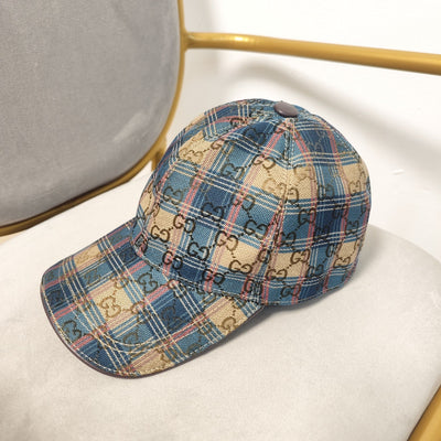 High-end 1:1 GUCCI--Plaid high-edition baseball cap