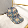 High-end 1:1 GUCCI--Plaid high-edition baseball cap