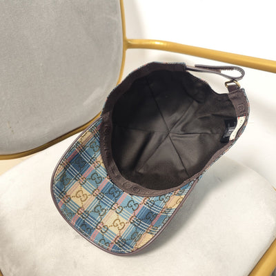 High-end 1:1 GUCCI--Plaid high-edition baseball cap