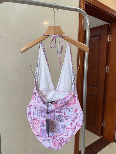 LV swimsuit, slimming upper body