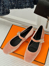 HERME* Hermes Spring and Summer New Classic H Buckle Mary Jane Shoes Series VIP 1:1