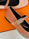 HERME* Hermes Spring and Summer New Classic H Buckle Mary Jane Shoes Series VIP 1:1