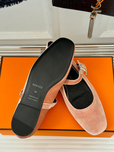 HERME* Hermes Spring and Summer New Classic H Buckle Mary Jane Shoes Series VIP 1:1