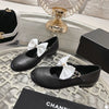 Xiang 2024ss bow elastic one-strap flat shoes VIP 1:1