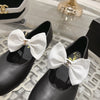 Xiang 2024ss bow elastic one-strap flat shoes VIP 1:1