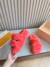 Furry slippers 2024SSLouis vuitt Louis Vuitton VIP 1:1