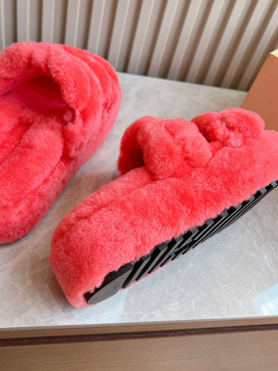 Furry slippers 2024SSLouis vuitt Louis Vuitton VIP 1:1