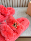 Furry slippers 2024SSLouis vuitt Louis Vuitton VIP 1:1