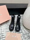 Retro motorcycle boots lace-up Martin boots Miu Miu autumn and winter SS VIP1:1