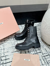 Retro motorcycle boots lace-up Martin boots Miu Miu autumn and winter SS VIP1:1