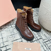 Retro motorcycle boots lace-up Martin boots Miu Miu autumn and winter SS VIP1:1