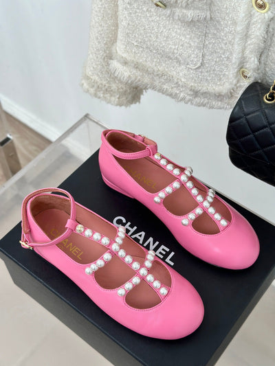 Elegant Chanel Pearl Mary Jane Shoes 2024SS VIP1:1