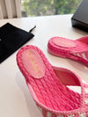 Pink Chanel bow sandals VIP1:1