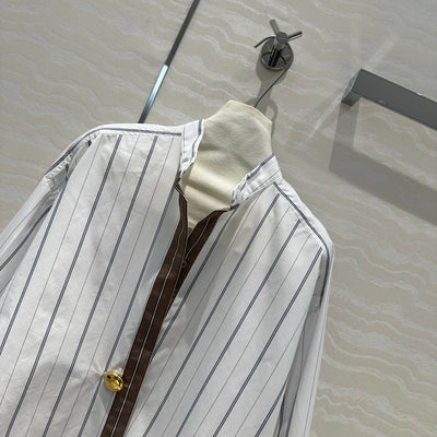 Loew* 24SS Metal Button Striped Shirt 1:1 VIP 8