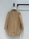 Herm* 24SS buckle long 100% sheepskin coat 1:1 VIP 8