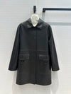 Herm* 24SS buckle long 100% sheepskin coat 1:1 VIP 8