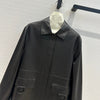 Herm* 24SS buckle long 100% sheepskin coat 1:1 VIP 8