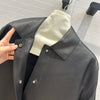 Herm* 24SS buckle long 100% sheepskin coat 1:1 VIP 8