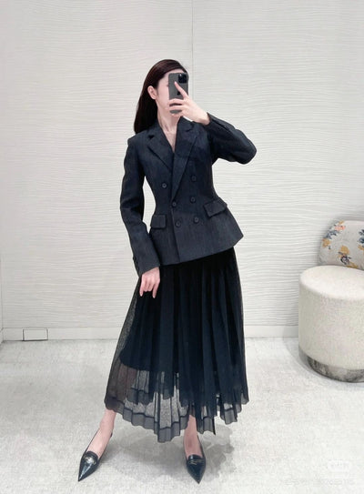 DIO* 24SS Hollow Lace Pleated Long Skirt 1:1 VIP 8