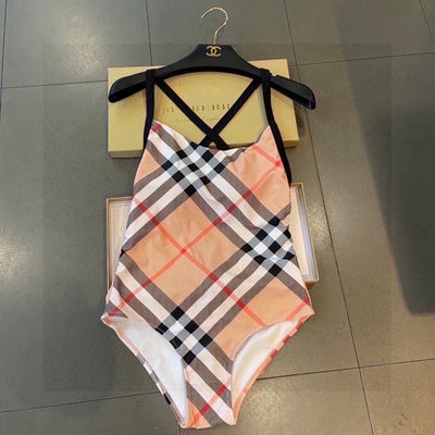 Plaid print swimsuit 2024SS new Burberry