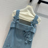 Valenti*24SS Furong suspender tube top denim skirt 1:1 VIP 8