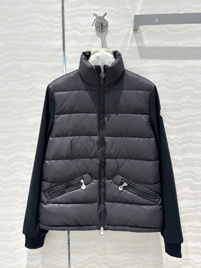 Moncl* 24SS sweatshirt knitted stitching down jacket 1:1 VIP 8