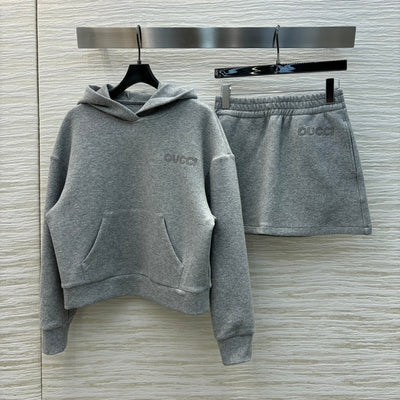 GUC* 24SS hooded sweatshirt + elastic short skirt 1:1 VIP 8