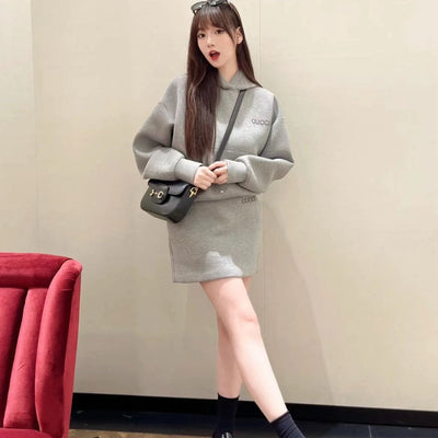 GUC* 24SS hooded sweatshirt + elastic short skirt 1:1 VIP 8