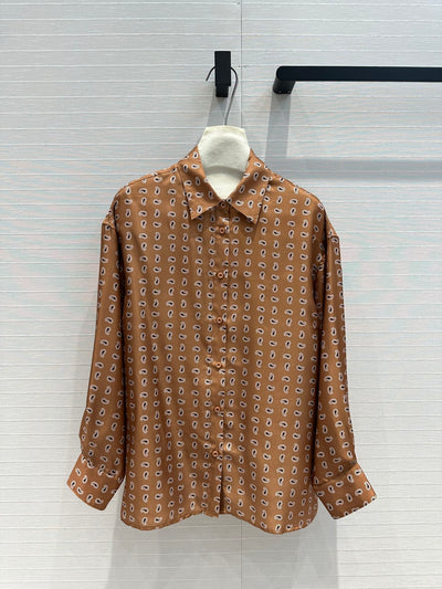 PRA* 24SS Printed 100% Silk Shirt 1:1 VIP 8