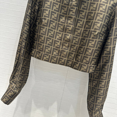 FEN* 24SS Letter Print Silk Shirt/Skirt 1:1 VIP 8