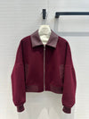 Herm* 24SS double-faced cashmere and leather jacket 1:1 8