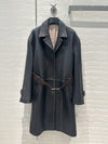 PRA* 24SS 100% sheepskin long trench coat 1:1 VIP