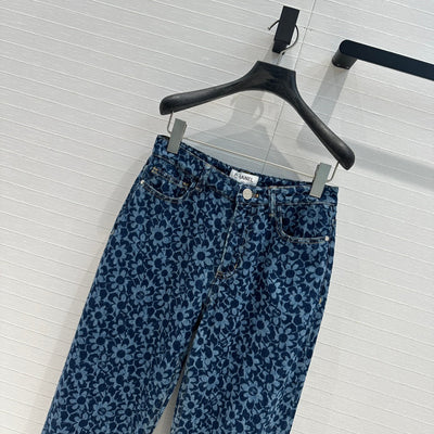 CHAN* 24SS Floral Straight Jeans 1:1 VIP