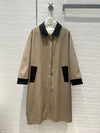 Herm* 24SS 100% sheepskin mid-length trench coat 1:1 VIP