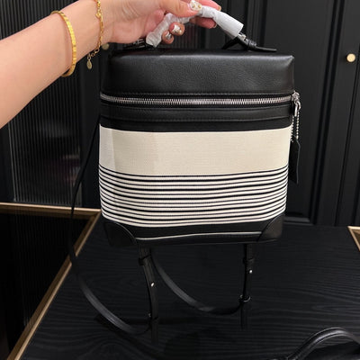 Loro Pia**2024 canvas striped shoulder bag