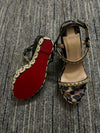 Christia** Loubout** new leopard print platform shoes