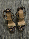 Christia** Loubout** new leopard print platform shoes